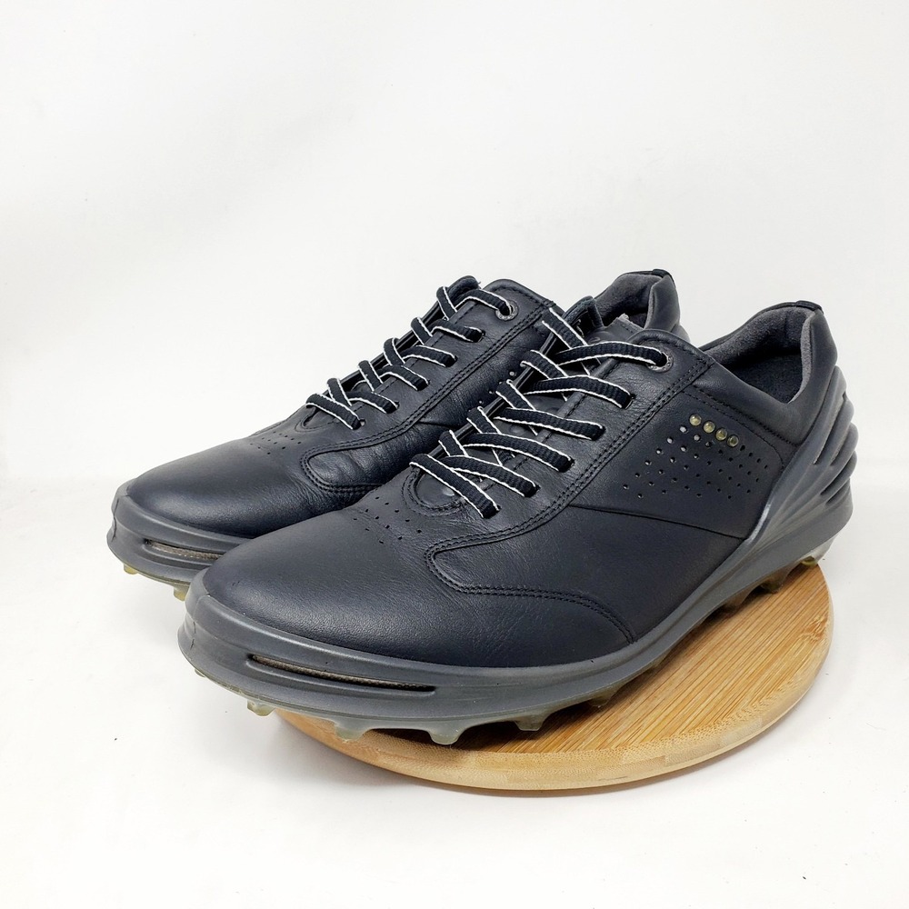 ECCO Cage Pro Golf Shoes Mens 43 Shoes Black Leather Hydromax Spikeless Sneaker - Picture 2 of 13